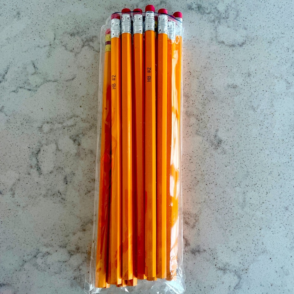 School Pencils 23 HB #2, Eraser, Stick of Glue, Staple rem, 4 file organizers…